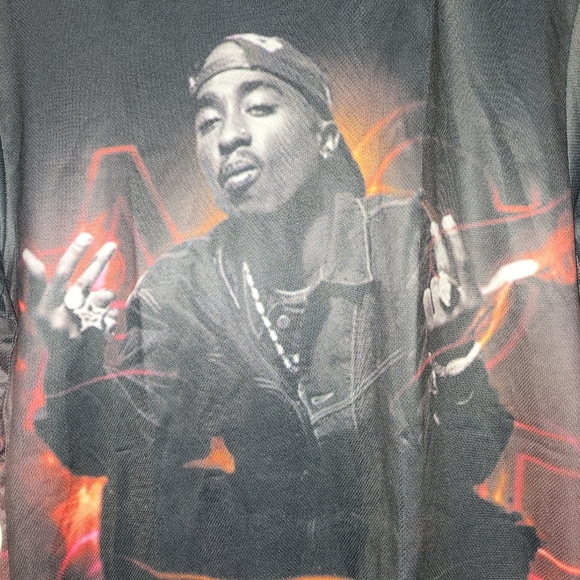 Tupac All Over Print Medium Shirt - Picture 1 of 4